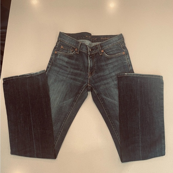 7 For All Man Kind Bootcut Jean Medium Dark Wash Size:27 Preloved - Picture 7 of 9